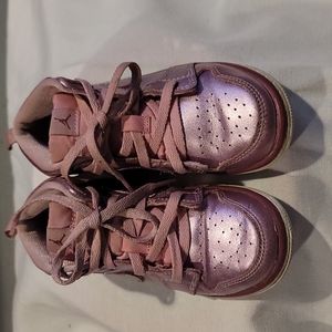 Pink Air Jordan's sneakers. Size 10 US kids